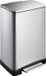 EKO E-Cube Step Bin - 40L Acier inoxydable Poubelle rectangulaire à pédale