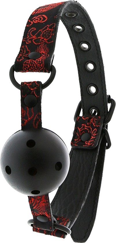 Blaze - Deluxe ball gag met ademgaatjes - Zwart