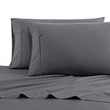 Nautica - Beddengoedset voor kingsize bedden, katoen perkal, fris en koel, licht en ademend (walvisgrijs, kingsize)