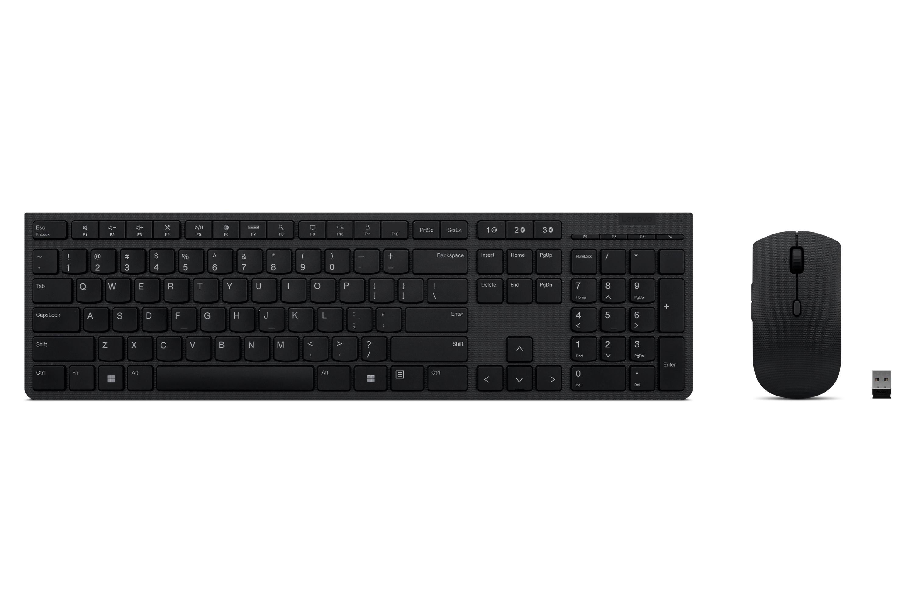 Lenovo 4X31K03931 Toetsenbord en Muis Set RF-draadloos + Bluetooth Amerikaans Engels Zwart