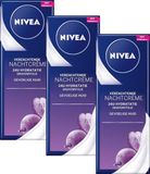 NIVEA Verzachtende Nachtcrème voor Gevoelige Huid - Ongeparfumeerd - 3 x 50 ml