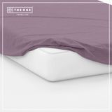The One towelling The One Bedding Hoeslaken - 200 x 220 cm - Extra breed - Katoen/Satijn - Pruim