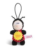 NICI 44862 Amhanger lieveheersbeestje met spreuk zonneschijn 8 cm met lus, rood/zwart