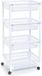 Plasticforte Keukentrolley op wieltjes - 4-laags - wit - kunststof - 40x50x85 cm - opberg trolley