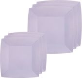 Santex assiettes de fête/anniversaire - 20x pièces - lilas violet - 18 cm et 23 cm