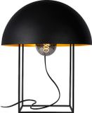 Atmooz Tafellamp Hoody - Met kap - E27 - Slaapkamer / Woonkamer - Zwart / Goud - Hoogte 50cm - Metaal