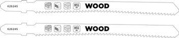 kwb 2 x decoupeerzaagbladen voor hout, tegengestelde vertanding