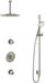 Hotbath Buddy - Inbouw Regendoucheset - 2 Stopkranen - Thermostatisch - Plafondbuis 15 cm - Hoofddouche 300 mm - Ronde Handdouche 3 Standen - Glijstang 900 mm - Waterbesparend - V02