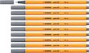 STABILO point 88 Fineliner - 0.4 mm - Dark Grey - Box of 10