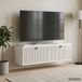 Maison Exclusive - Meuble TV Mural Montage Mural Blanc Brillant 98 x 31 x 30 cm
