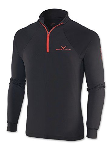 Black Crevice Ski-rolli voor heren, met ritssluiting, functioneel shirt met lange mouwen, in verschillende kleuren en maten, flexibel en ademend herenshirt met lange mouwen