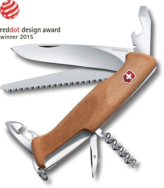 Victorinox Ranger Wood 55 Zwitsers Zakmes - 10 Functies - Hout