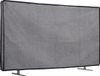 Unyqoos Housse de protection en tissu pour TV - 75 pouces - Lin - Gris foncé