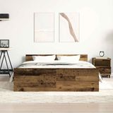 VidaXL Bedframe - bewerkt hout - oud hout - 150x200 cm