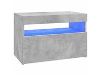 Meuble TV avec LED bois gris béton 60x35x40 cm