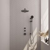 Brauer Gunmetal Edition Thermostatische Regendoucheset Inbouw - Hoofddouche 30 cm