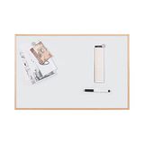 Bi-Office Earth New Basic Magnetisch Whiteboard, 58,5x38,5 cm, Gelakte Stalen Oppervlakte, PEFC Grenen Frame