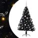 vidaXL - Plastique - Pré-éclairé - Sapin de Noël - avec - 150 - LED - Noir - 150 - cm - PVC