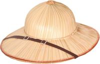 Funny Fashion Tropenhelm - Safari Helmhoed - Bamboe - Volwassenen