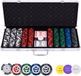 Engelhart Pokerset in zilveren koffer, low stake 500 chips (14 gram)