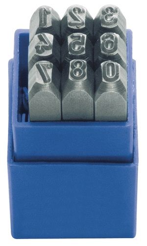 Kukko Slagcijferset | 9-delig cijfers 0-9 | letterhoogte 8 mm in kunststofbox | 1 stuk - 328-108