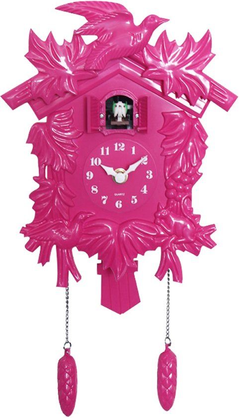 Walplus Cuckoo - Wandklok - met Slinger - Roze