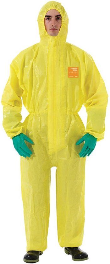 Ansell AlphaTec 3000 Wegwerpoverall - Geel - XL - Unisex