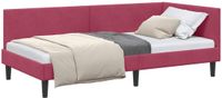 vidaXL Hoekbed Wijnrood Fluweel 100 x 200 cm
