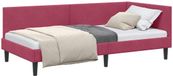 vidaXL Hoekbed Wijnrood Fluweel 100 x 200 cm