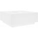 Table basse blanche 100x100x40 cm bois d'ingénierie