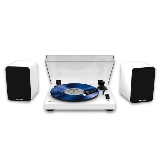 Mixx Analog System 5 - Vinyl Platenspeler + Draadloze Speakers - Bluetooth - Wit