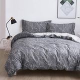 OAITE Dekbedovertrekset, dekbedovertrek van 100% katoen, ultrazacht en onderhoudsvriendelijk, beddengoed, twin, queensize set, 3-delige dekbedovertrekset inclusief 2 kussenslopen (tak, kingsize)