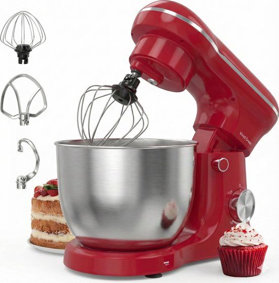 Vivid Green ProMix Keukenmixer - 1500W - 5L - Rood