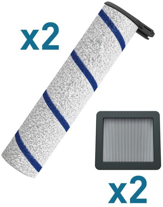 Rowenta X-Clean 7 en 5 Pro ZR337A - Stofzuiger Accessoires - 2 rollers - 2 filters