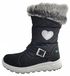 Jela Chaussures d'enfant Fille Fermeture éclair Bottes d'hiver Noir Loisir
