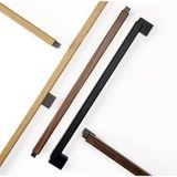 Viefe Poignée de meuble DUO BIG en bois et aluminium, chêne - gris lave - 480 mm