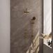 Brauer Gold Edition Thermostatische Regendoucheset Inbouw - Hoofddouche 20 cm - Geborsteld Goud