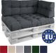 Beautissu Style coussin de palette coussin de dossier graphite gris 120x40 cm