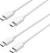 Cazy USB-C naar USB-C Kabel - 150cm - Wit - 2 stuks