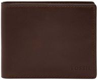 FOSSIL Derrick RFID Bifold Kaarthoes Dark Brown Leer Mannen