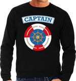 Bellatio Decorations Shoppartners Bv Kapitein/captain verkleed sweater zwart voor heren - maritiem carnaval / feest trui kleding / kostuum M