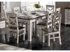 Massivmoebel24 CASTLE-ANTIK Table à manger 130x90 Manguier ciré Blanc antique