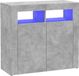 vidaXL Dressoir met LED-verlichting, betongrijs, 80x35x75 cm