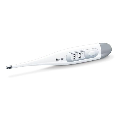 Beurer Ft-09 Digitale Lichaamsthermometer, Waterdicht, LCD-Display, Met Akoestisch Signaal, Zonder Glas, Wit