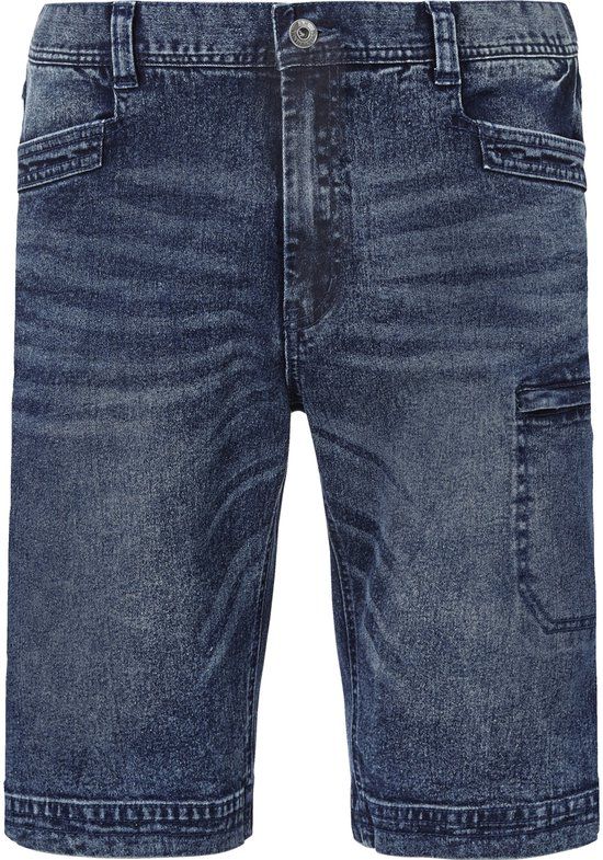 Jan Vanderstorm heren Denim Bermuda - 74 - blauw - Plus Size
