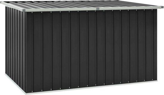 vidaXL - Tuinbox - 171x99x93 cm - Antraciet - Stalen Tuinkist met Scharnierdeksel