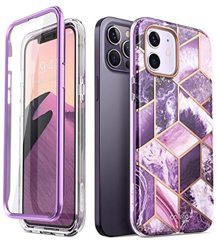 Supcase Cosmo Apple iPhone 12/12 Pro hoesje - marmer purple marmer purple