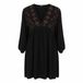 Desigual Vest Marian Damesjurk Zwart Oversized 3/4 mouwen met patroon - XS