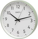 Unity wandklok, Fradley, Stille veeg, modern, Wit, 30 cm (Groente)