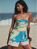 Next Dames Jersey Bandeau Combishort Blauw